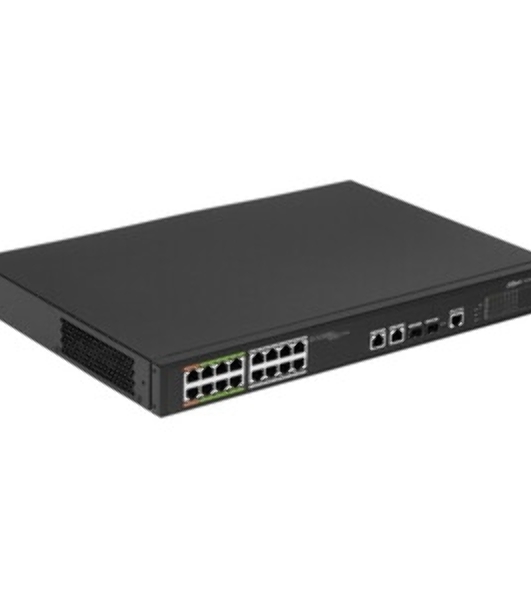 Коммутатор Dahua DH-LR2218-16ET-240, 16×100 Мбит/с + 2×1 Гбит/с, управляемый