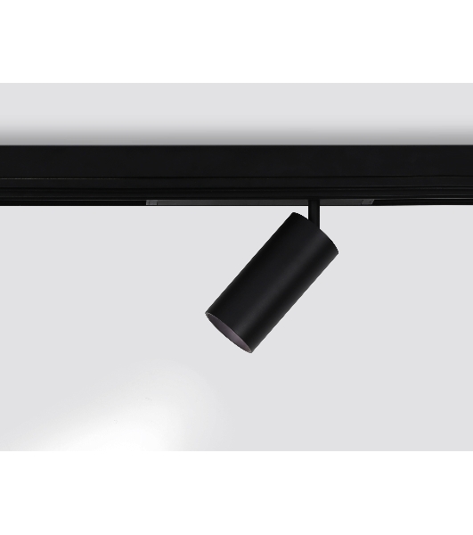 Управляемый светодиодный светильник для шинопровода Magnetic Ambrella light GL1232 BK черный IP20 24W 3000K-6400K 220V 36° D65*140 (Без ПДУ)