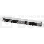 Блок розеток Rem-10 без шнура с инд., 9 Sсhuko, вход IEC 60320 C14, 10A, алюм., 19