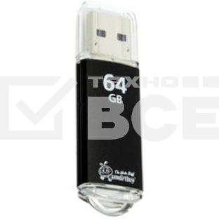 Флеш карта Smartbuy USB Drive 64Gb V-Cut Black SB64GBVC-K3