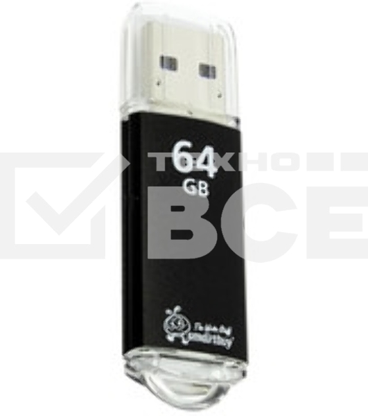 Флеш карта Smartbuy USB Drive 64Gb V-Cut Black SB64GBVC-K3