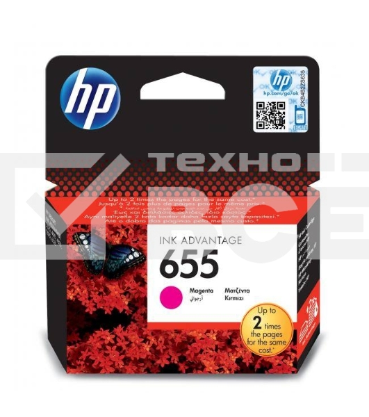 Картридж струйный HP 655 CZ111AE пурпурный для HP DJ IA 3525/4615/4625/5525/6525 (600стр.)