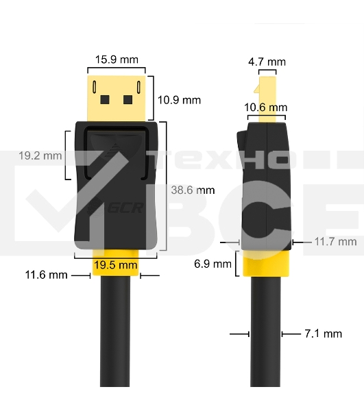 Кабель GCR PROF 2.0m DisplayPort v1.4, 8 K 60Hz, 4 K 165Hz, 20M/20M, черный, ферритовые кольца, 28/28 AWG, GCR-51916 GCR Кабель PROF 2.0m DisplayPort v1.4, 8 K 60Hz, 4 K 165Hz, 20M/20M, черный, ферритовые кольца, 28/28 AWG, GCR-51916