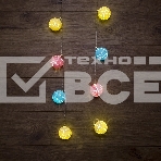 Гирлянда светодиодная «Карамельки» 1.5 м, прозрачный ПВХ, 10 LED, теплый белый, питание 2 х АА (батарейки не в комплекте), фото 1