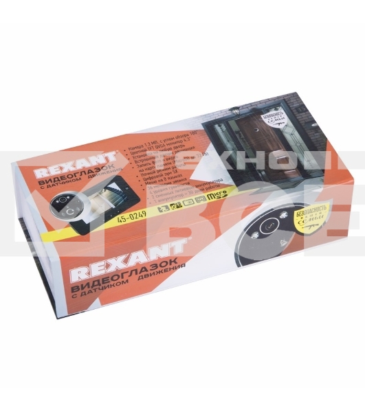 Видеоглазок дверной REXANT, с функцией записи видео/фото по движению, ночной режим работы