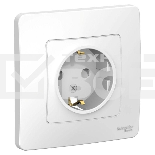 Розетка СП BLANCA 16А 250В без шторок с заземл. бел. SchE BLNRS001011