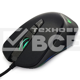 Мышь проводная Crown CMGM-903 черный, 7000 dpi, USB, кнопки - 7