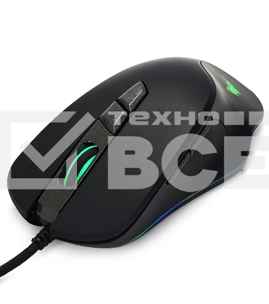 Мышь проводная Crown CMGM-903 черный, 7000 dpi, USB, кнопки - 7
