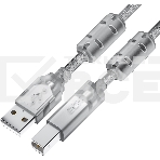 Кабель GCR PROF 0.75m USB 2.0, AM/BM, прозрачный, ферритовые кольца, 28/24 AWG, экран, армированный, морозостойкий, GCR-52421 GCR Кабель PROF 0.75m USB 2.0, AM/BM, прозрачный, ферритовые кольца, 28/24 AWG, экран, армированный, морозостойкий, GCR-52421, фото5