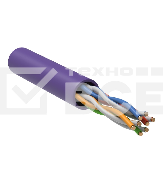 Витая пара ITK LC1-C5E04-126 U/UTP кат.5E 4x2x24AWG LSZH фиолетовый (305м)