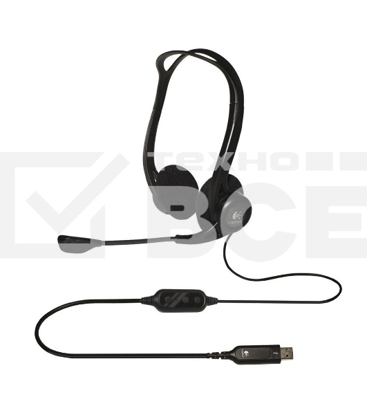 Наушники с микрофоном Logitech 960 черный 2.4м накладные оголовье (981-000100)