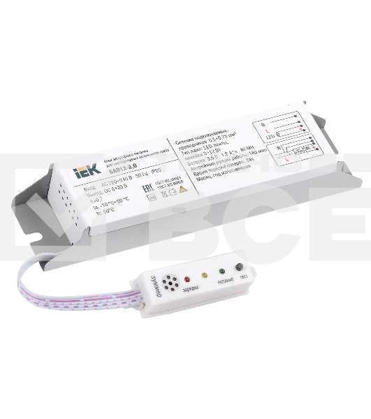 Блок аварийного питания БАП12-3.0 для LED ИЭК LLVPOD-EPK-12-3H