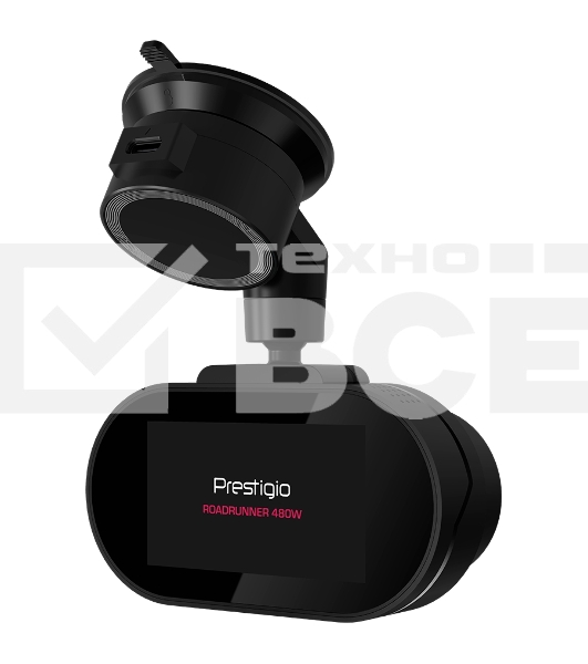 Видеорегистратор Prestigio RoadRunner 480W, 3.0'' IPS (854x480) touch screen display, UHD 4K 3840x2160@30fps, Mstar SSC8629Q, 8 MP CMOS Sony Starvis IMX415 image sensor, 8 MP camera, 140° Viewing Angle, Wi-Fi, USB Type-C, Supercapacitor, Night Vision, Motion Detection, G-sensor, Cyclic Recording, color/черный, front part/glass, back part/plastic