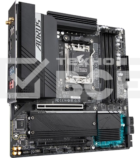 Материнская плата Gigabyte B650M AORUS ELITE AX, AM5, AMD B650, 4xDDR5, 4xSATA, 2xM.2, 1xPCI-E 5.0 x4, 1xPCI-E 4.0 x16, 1xHDMI, 1xDP, 1x 2.5Gb LAN, 4xUSB-A 2.0, 5xUSB-A 3.2 Gen 1, 2xUSB-A 3.2 Gen 2, 1xUSB-C 3.2 Gen 2, 2x3.5 мм, 7.1, Micro-ATX