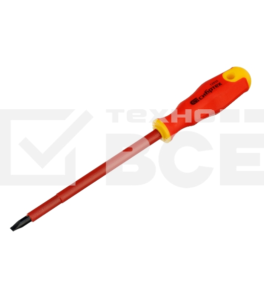 Отвертка диэлектрическая Сибртех SL6,5 х 150 мм, до 1000 В, двухкомпонентная рукоятка