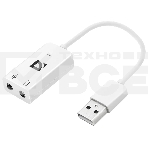 Кабель-переходник Defender / Аудиовход: 2 x 3.5 мм jack/ Аудиовыход: USB / встроенная звуковая карта. (63002), фото2