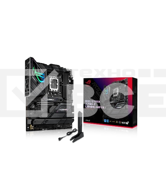 Материнская плата ASUS ROG STRIX Z790-F GAMING WIFI II, LGA 1700, Intel Z790, 4xDDR5, 4xSATA, 5xM.2, 1xPCIe 5.0 x16, 1xPCIe 4.0 x4, 1xHDMI, 1xDP, 1x 2.5Gb LAN, 2xUSB-A 3.2 Gen 2, 4xUSB-A 3.2 Gen 1, 6xUSB-A 2.0, 2x3.5 мм, 5.1, Standard-ATX