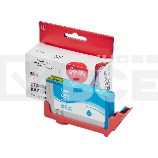 Картридж струйный Sakura CZ110AE (№655 Cyan) для HP, голубой, 11 мл., 600 к.