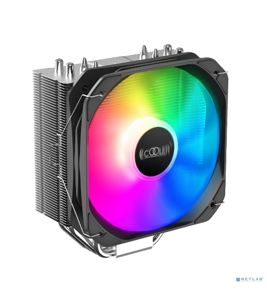 Кулер PCCooler GI-Paladin 400 ARGB S115X/1200/AM4 (24 шт/кор, TDP 200W, 130мм PWM ARGB FAN, 4 тепловые трубки 6мм, 800-1600RPM, 18-28,6dBa)