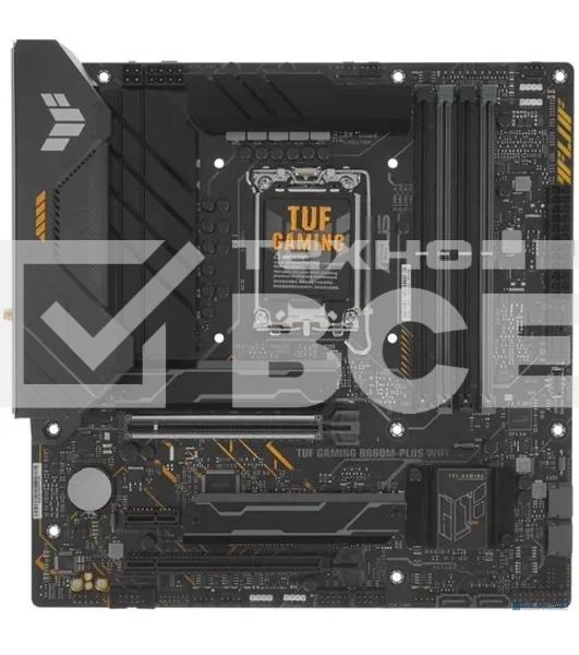 Материнская плата ASUS TUF GAMING B660M-PLUS WIFI, LGA 1700, Intel B660, 4xDDR5, 4xSATA, 2xM.2, 1xPCIe 5.0 x16, 1xPCIe 3.0 x4, 1xPCIe x1, 1xDP, 1xHDMI, 1x 2.5Gb LAN, 4xUSB-A 3.2 Gen 2, 1xUSB-A 3.2 Gen 1, 2xUSB 2.0, 1xUSB-C 3.2 Gen 2x2, 5x3.5 мм, 7.1, mATX