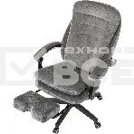 Кресло руководителя Бюрократ T-9950MSG-F Fabric серый Light-19, крестов. пластик, подст. для ног, фото6