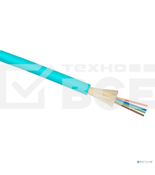 Кабель волоконно-оптический Cabeus TB-A-4-08T-E-K-LSZH-IN-25 50/125 (OM3) многомодовый, 8 волокон, плотное буферное покрытие (tight buffer), для внутренней прокладки (-25C ~ +50), LSZH, голубой