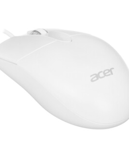 Мышь проводная Acer OMW300 белый, 1200 dpi, USB, кнопки - 3