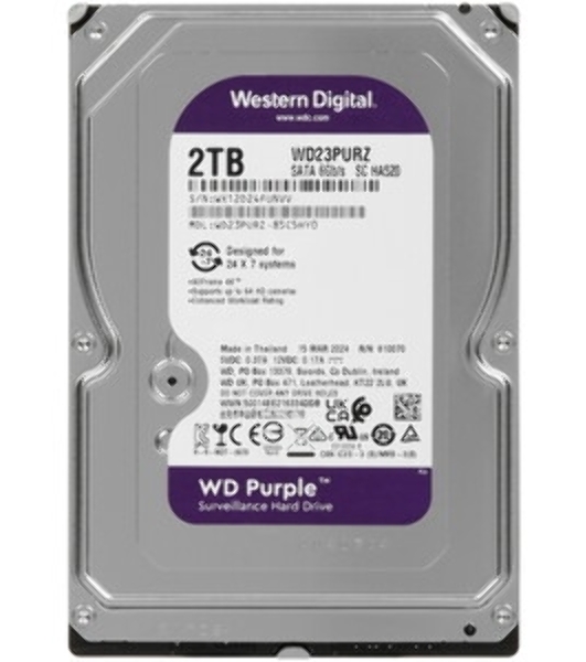 Жесткий диск Western Digital 2Tb SATA-III Surveillance Purple (5400rpm) 64Mb 3.5'