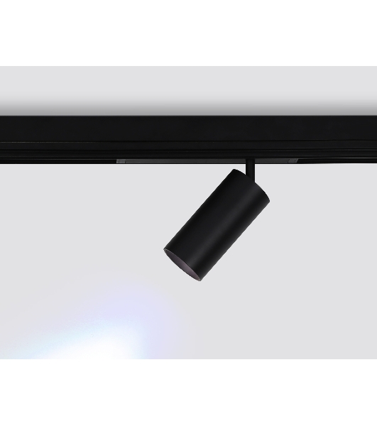 Управляемый светодиодный светильник для шинопровода Magnetic Ambrella light GL1232 BK черный IP20 24W 3000K-6400K 220V 36° D65*140 (Без ПДУ)
