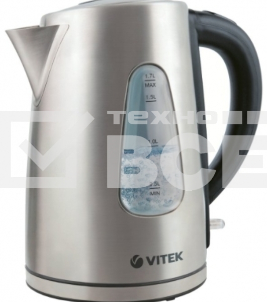 Чайник Vitek VT-7007 ST (нержавеющая сталь, 1,7 л, 2200 Вт)