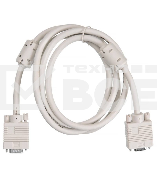 Удлинитель Buro кабеля VGA-15M/Fpro SVGA 15m/f для LCD мониторов 2 фильтра 1.8м