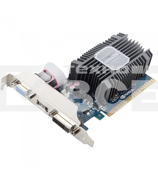 Видеокарта 1Gb <PCI-E> Inno3D GT730 c CUDA <GFGT730, GDDR3, 64 bit, HDCP, DVI, HDMI, Retail>