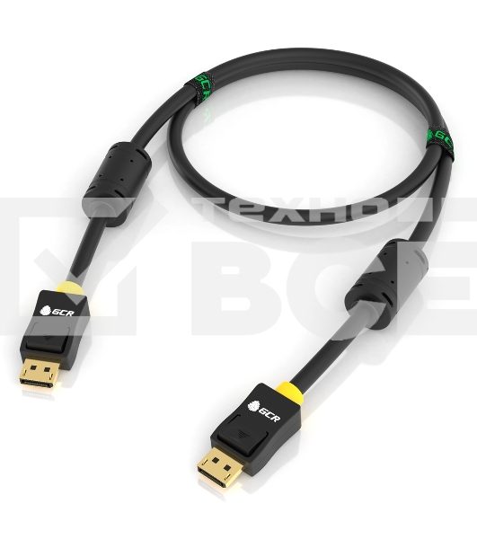 Кабель GCR PROF 2.0m DisplayPort v1.4, 8 K 60Hz, 4 K 165Hz, 20M/20M, черный, ферритовые кольца, 28/28 AWG, GCR-51916 GCR Кабель PROF 2.0m DisplayPort v1.4, 8 K 60Hz, 4 K 165Hz, 20M/20M, черный, ферритовые кольца, 28/28 AWG, GCR-51916