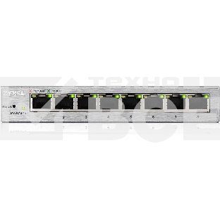 Коммутатор ZyXEL GS1200-8 Smart 8-port GbE Web Managed Switch, 60W, VLAN, IGMP, QoS, Link Aggregation