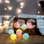 Гирлянда светодиодная «Карамельки» 1.5 м, прозрачный ПВХ, 10 LED, теплый белый, питание 2 х АА (батарейки не в комплекте), фото2