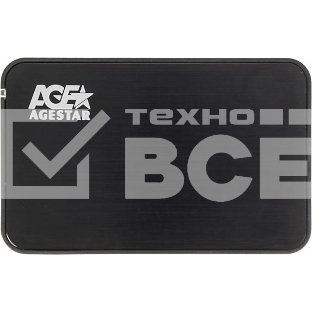 Внешний корпус для HDD AgeStar 3UB2A8-6G SATA алюминий черный 2.5'