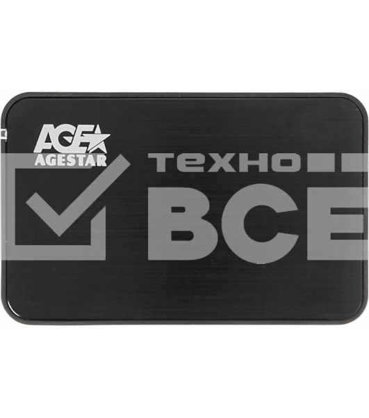 Внешний корпус для HDD AgeStar 3UB2A8-6G SATA алюминий черный 2.5'