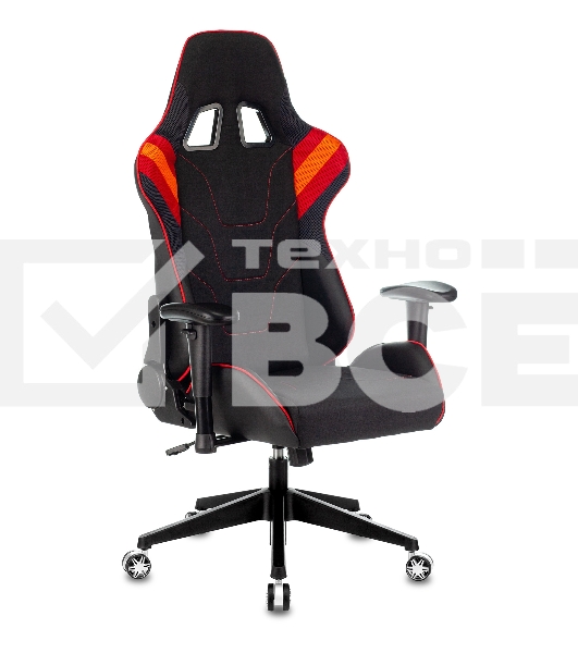 Кресло игровое Бюрократ VIKING 4 AERO RED две подушки черный/красный искусст.кожа/ткань