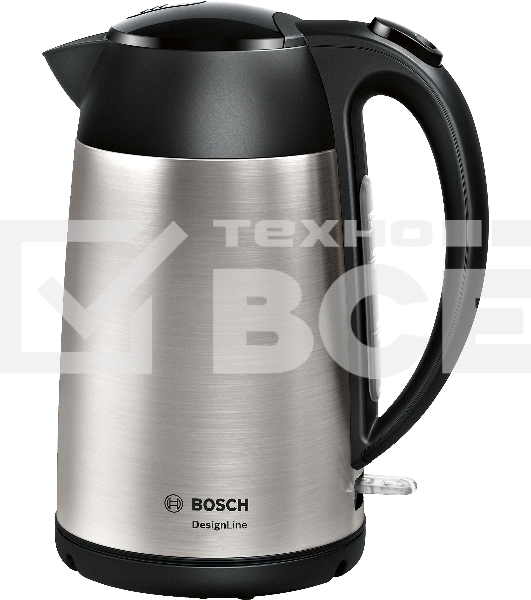 Чайник электрический Bosch TWK3P420 1.7л. 2400Вт черный (корпус: нержавеющая сталь)
