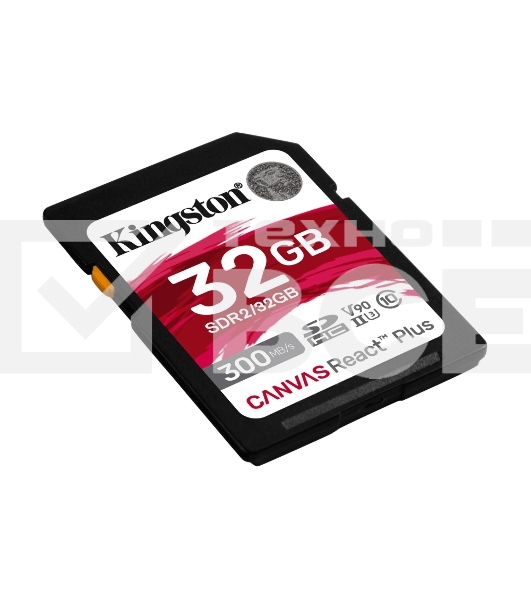 Флеш карта SDHC 32Gb Kingston SDHC, UHS-I Class U3 V90, чтение: 300Мб/с, запись: 260Мб/с <SDR2/32GB>
