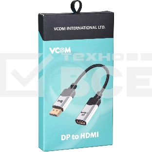 Кабель VCOM DISPLAY PORT TO HDMI 4K 0.15 M CG621M-0.15