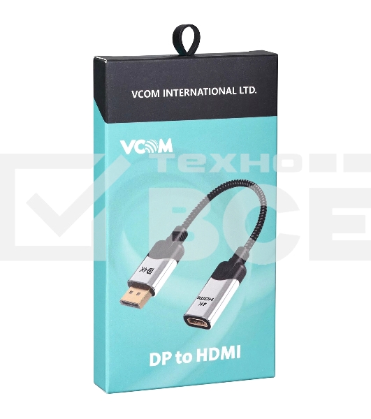 Кабель VCOM DISPLAY PORT TO HDMI 4K 0.15 M CG621M-0.15