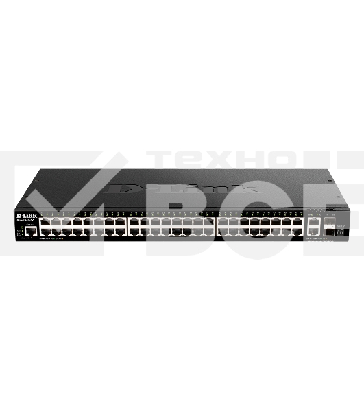 Управляемый L3 стекируемый коммутатор D-Link DGS-1520-52/A1A с 48 портами 10/100/1000Base-T, 2 портами 10GBase-T и 2 портами 10GBase-X SFP+  (454783) {5}