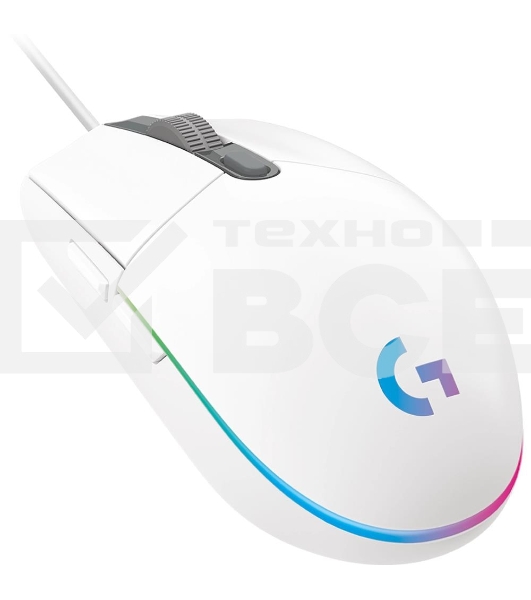Мышь проводная Logitech G102 LIGHTSYNC белый, 8000 dpi, USB, кнопки - 6