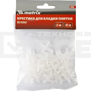 Крестики, 3,0 мм, для кладки плитки, 100 шт. Matrix