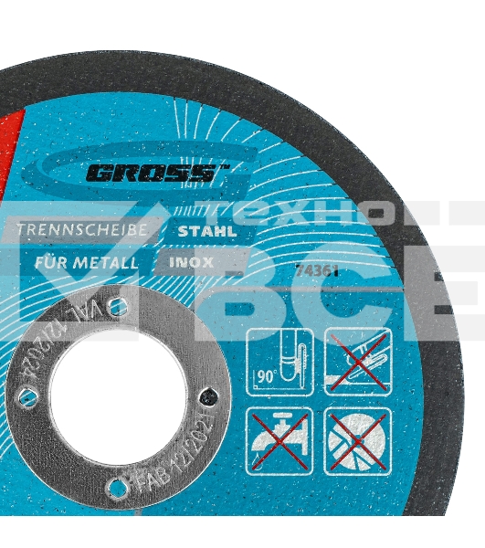 Круг отрезной по металлу Gross SWA60TBF 115x1.0x22.2мм 74361