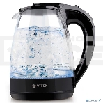 Чайник Vitek VT-1122 TR бесцветное стекло  (стекло, 1,7 л, 2200 Вт)     , фото2
