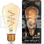 Лампа филам. Gauss Filament ST64 6Вт цок.:E27 эдисон 220B св.свеч.белый теп. (упак.:10шт) (157802006), фото7