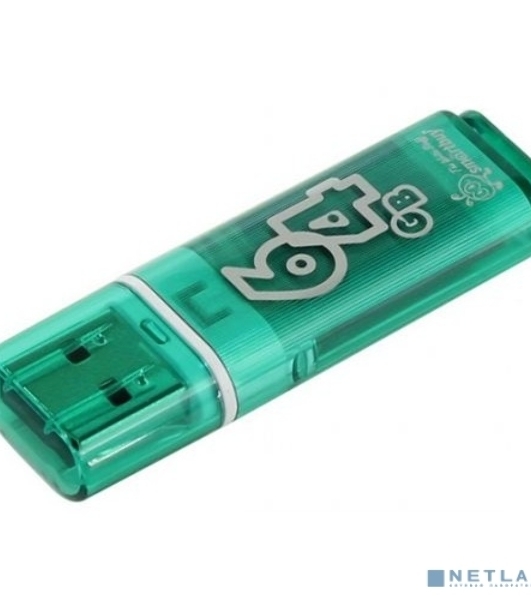 Флешка USB Smartbuy Glossy series green (SB64 GbGS-G), 64Gb, USB 2.0, R/W 25/15, зеленый