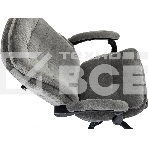 Кресло руководителя Бюрократ T-9950MSG-F Fabric серый Light-19, крестов. пластик, подст. для ног, фото7